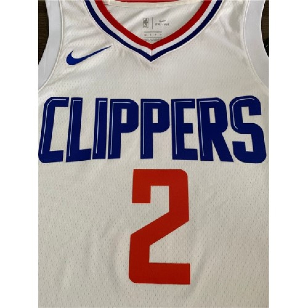 Men's LA Clippers Kawhi Leonard #2 White 19-20 Swingman Jersey - Association Edition-Pro Kit Vault | Brand New 26/27 Sports Jerseys
